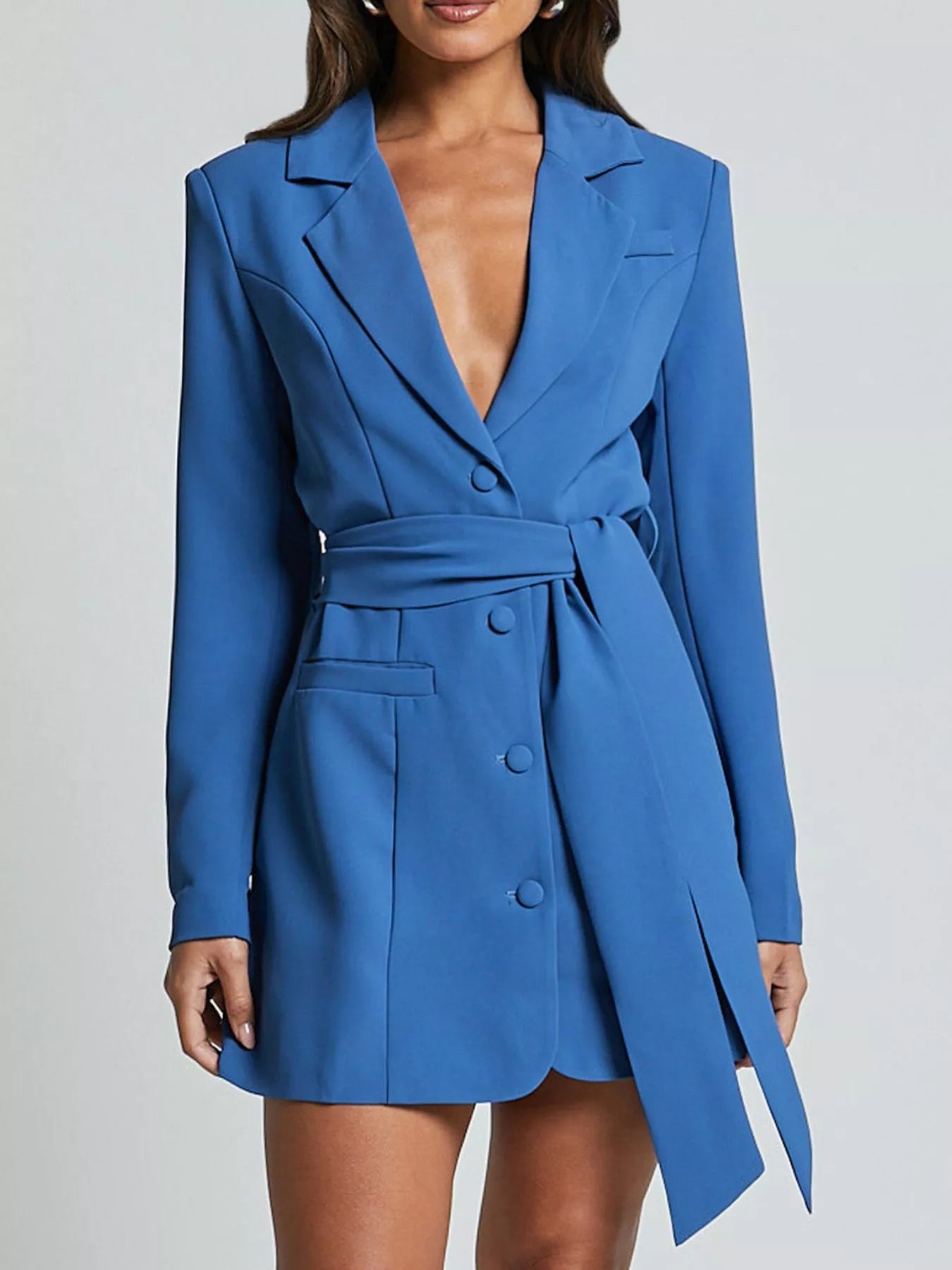 Elegant Tie Waist Blazer for Women