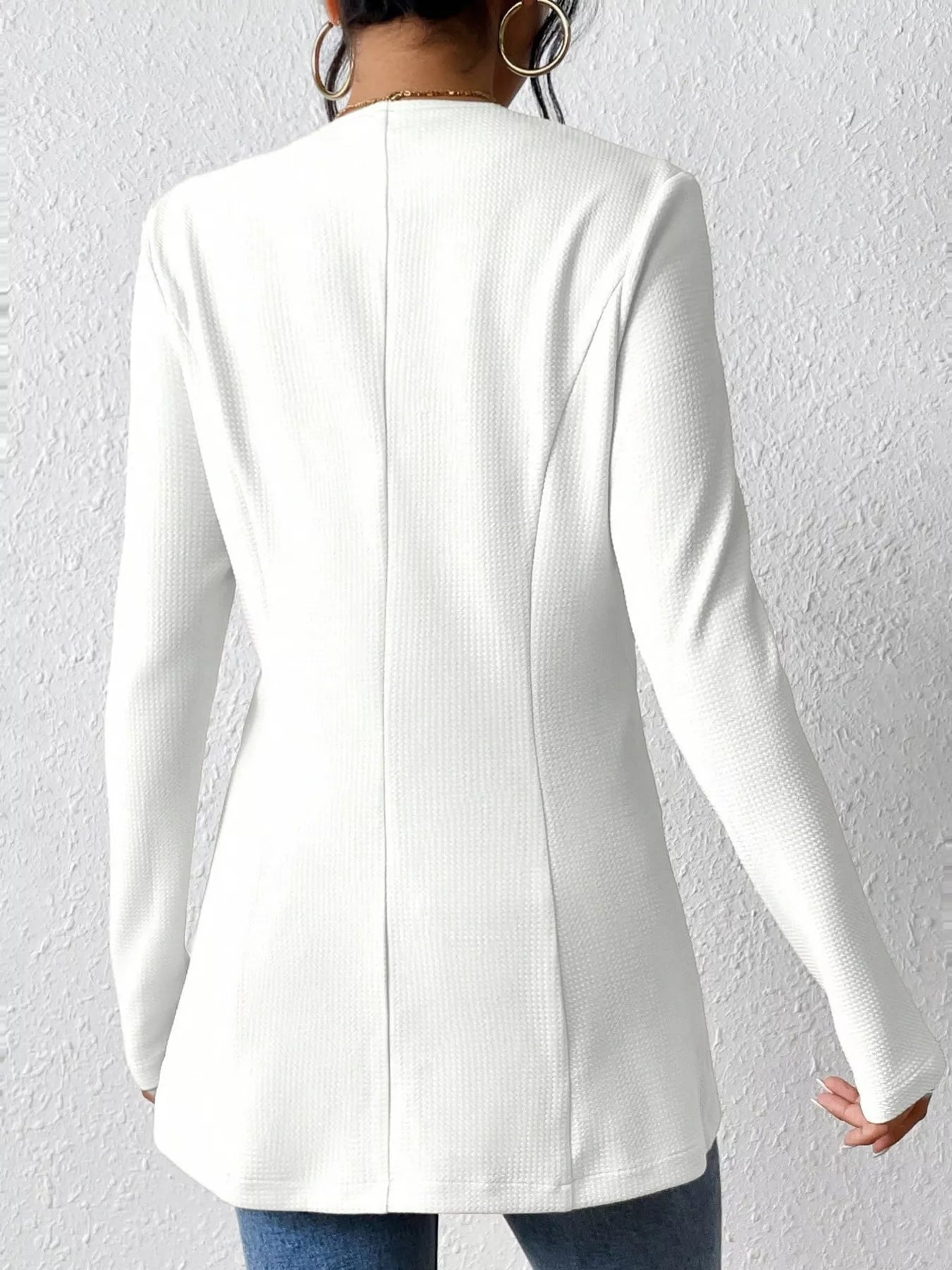 Tailored One Button Long Sleeve Blazer for Women