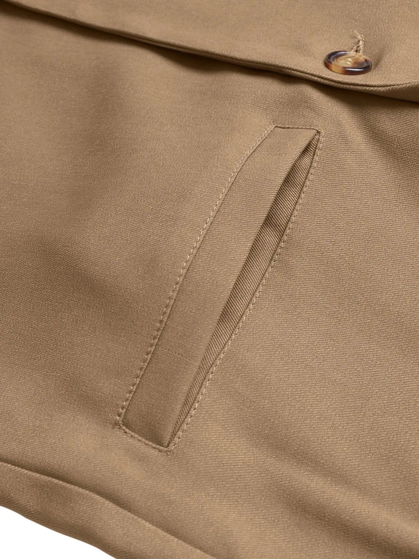 Back view of Lapel Collar Leopard Cuff Long Sleeve Blazer-Max-Origin