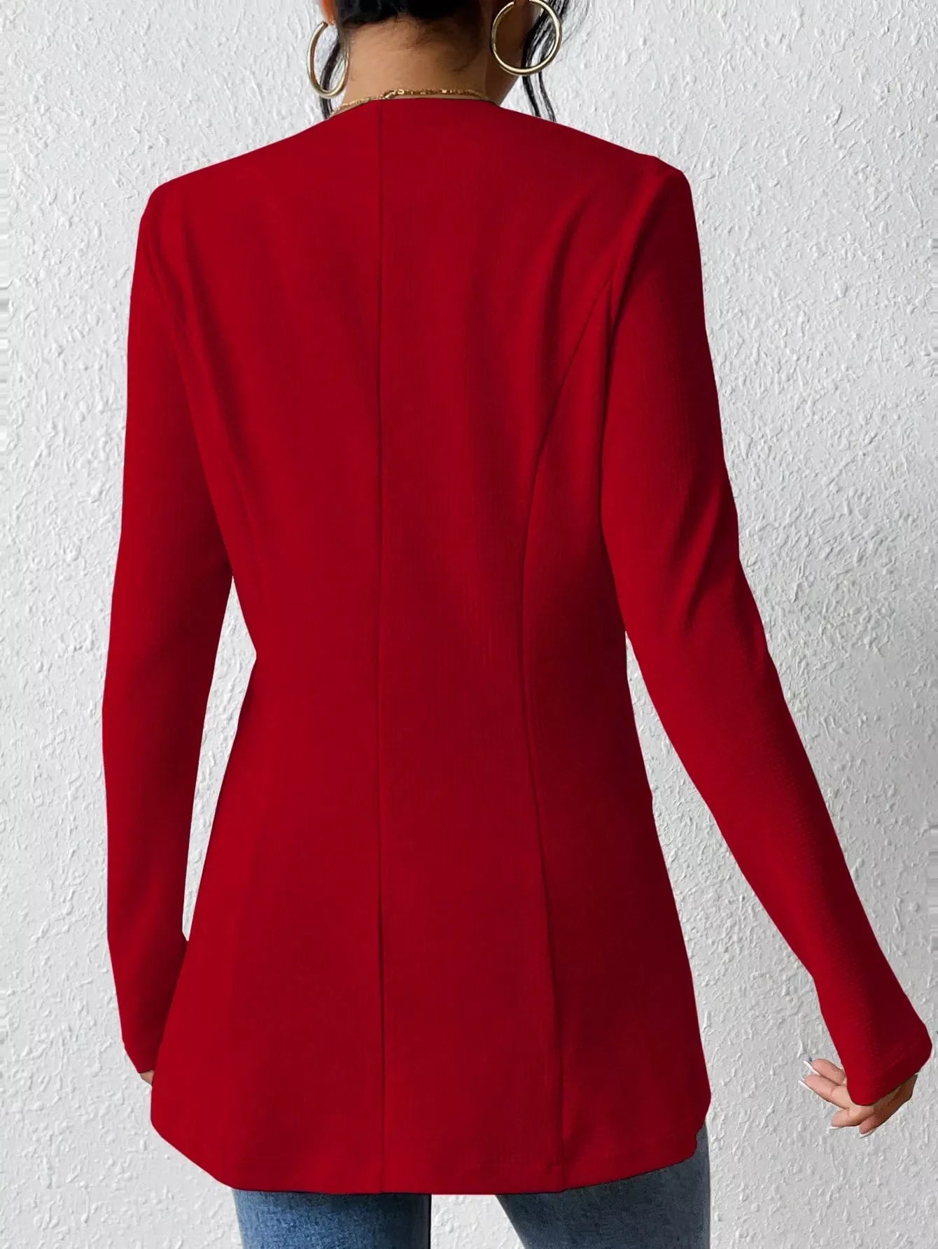 Elegant Long Sleeve Blazer back View