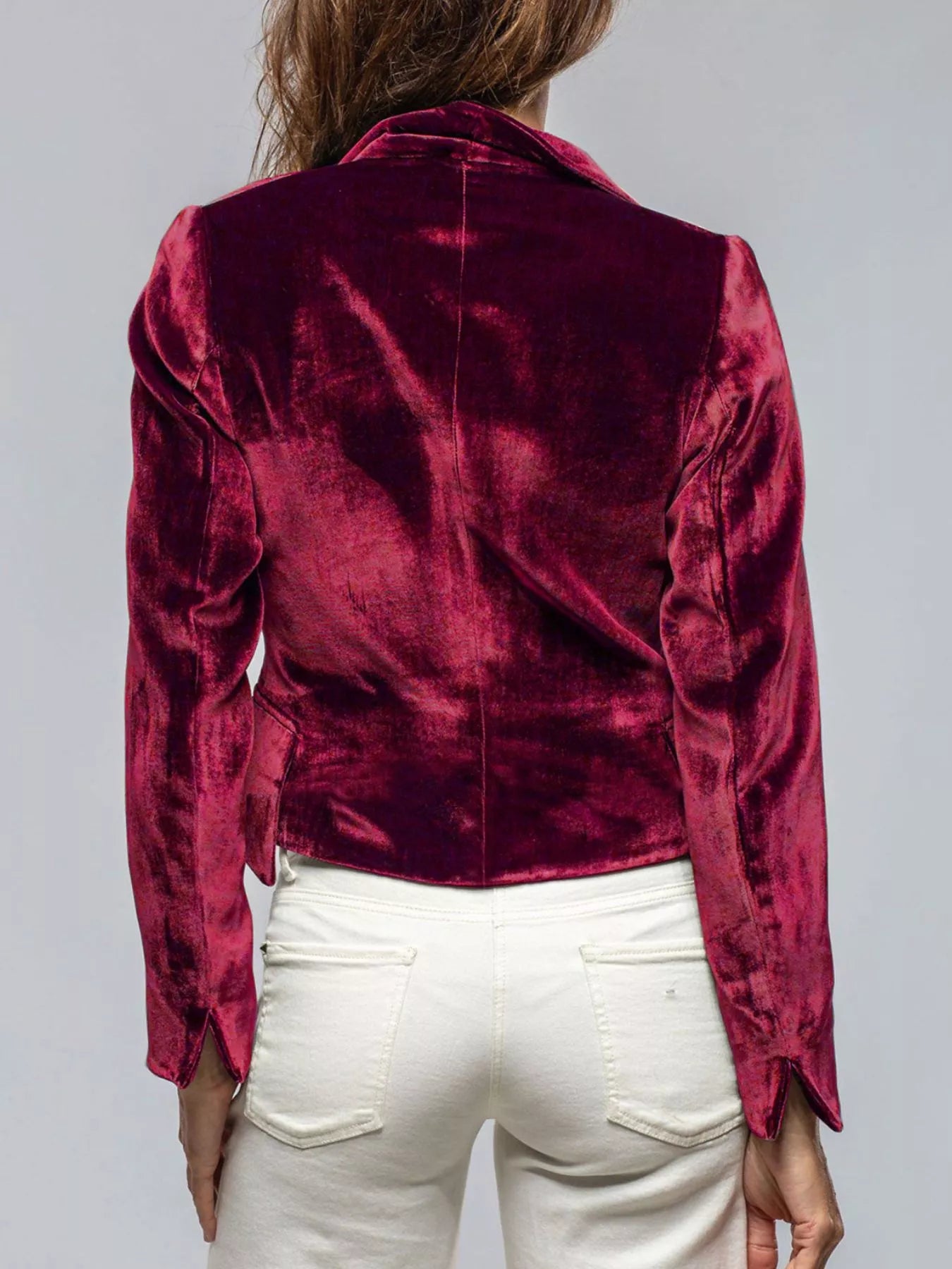 Velvet Lapel Blazer Outfit – Women’s Fashion