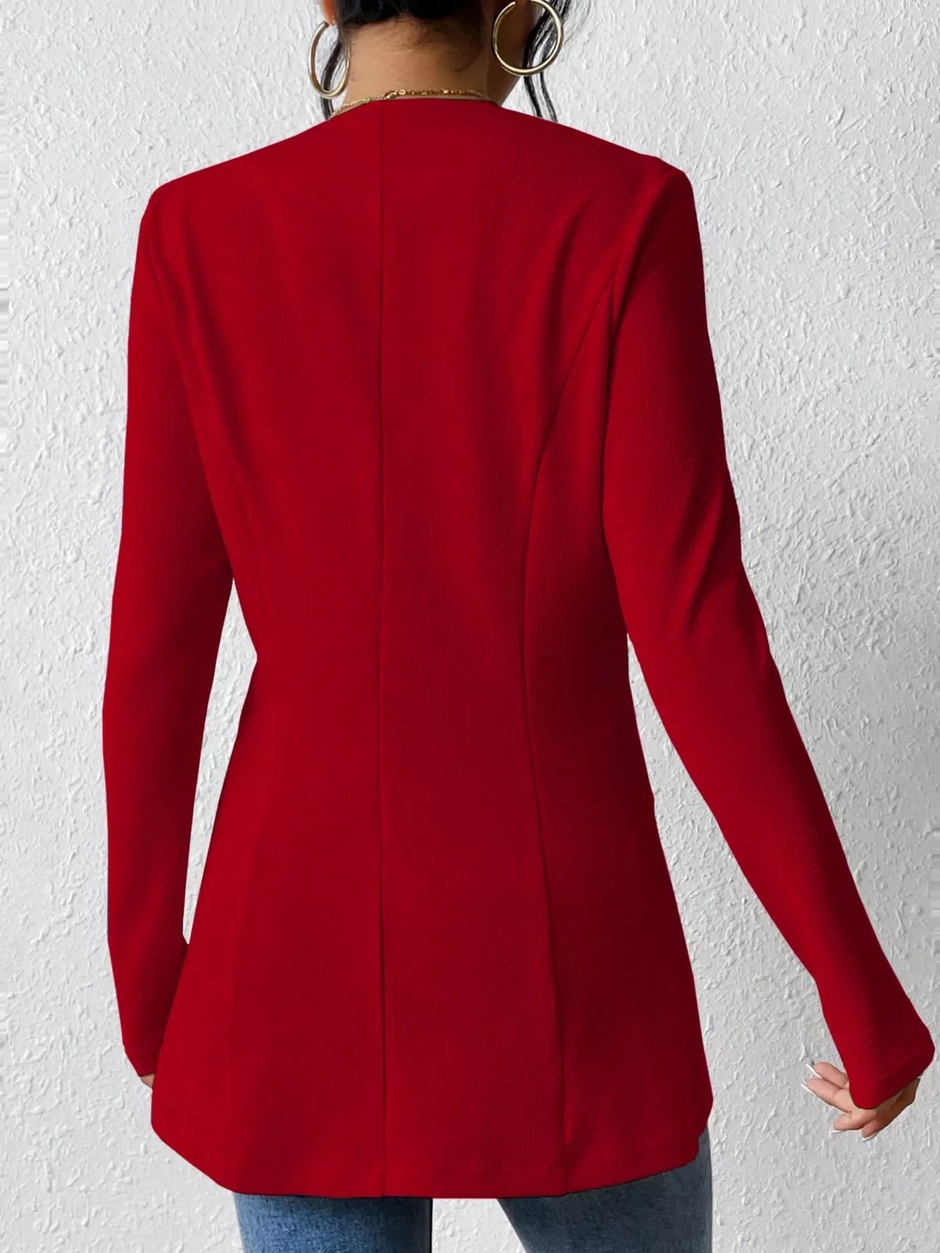 Tailored One Button Long Sleeve Blazer for Women