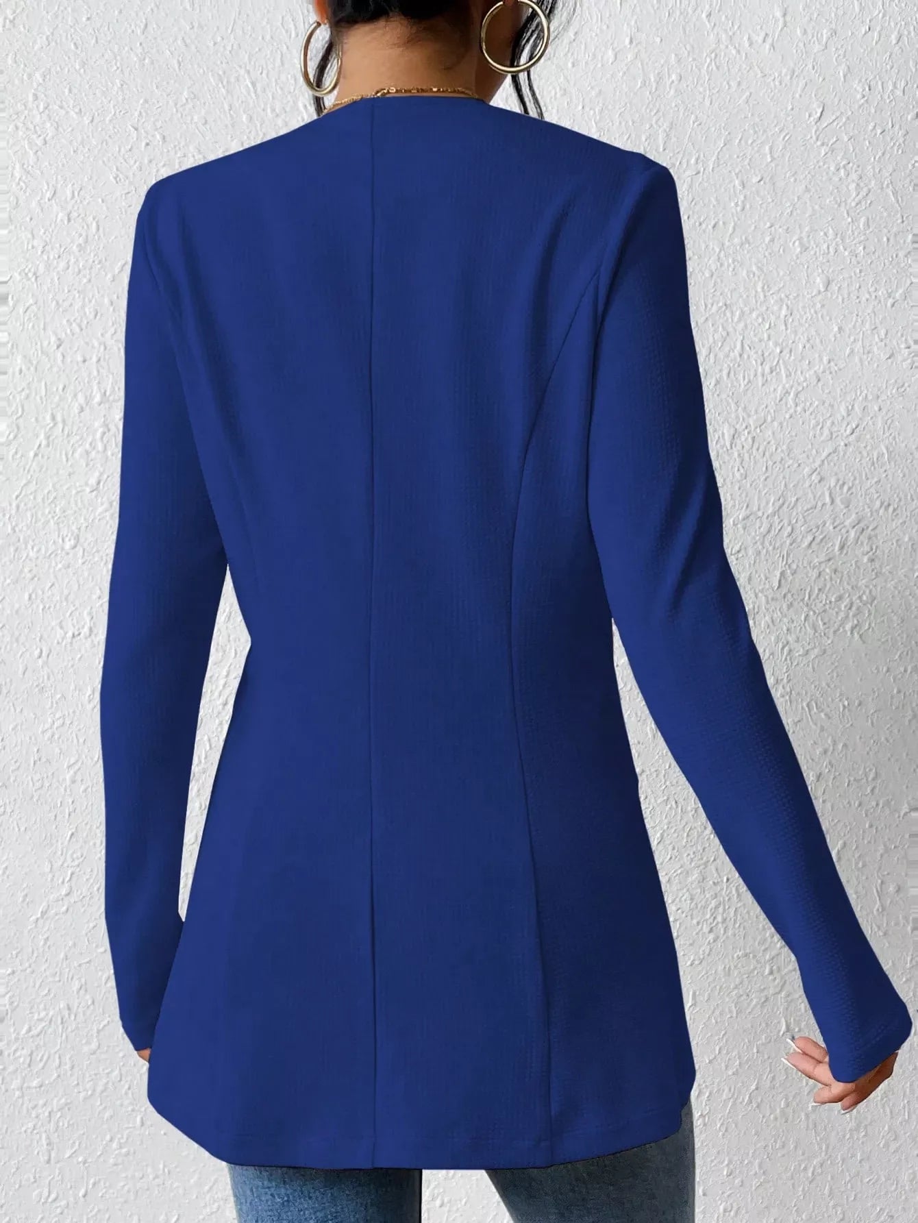 Elegant Long Sleeve Blazer back View