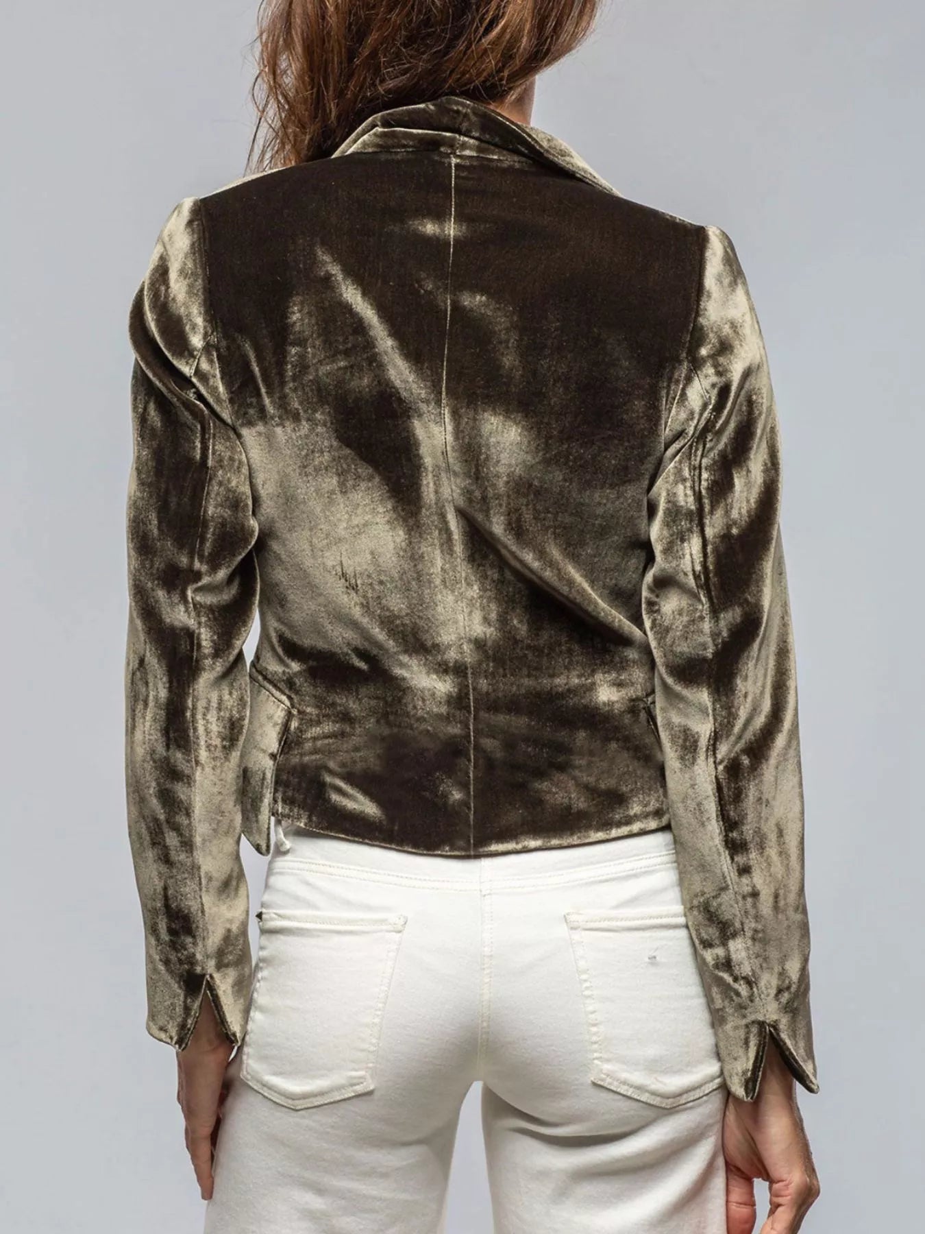 Velvet Lapel Blazer Outfit – Women’s Fashion