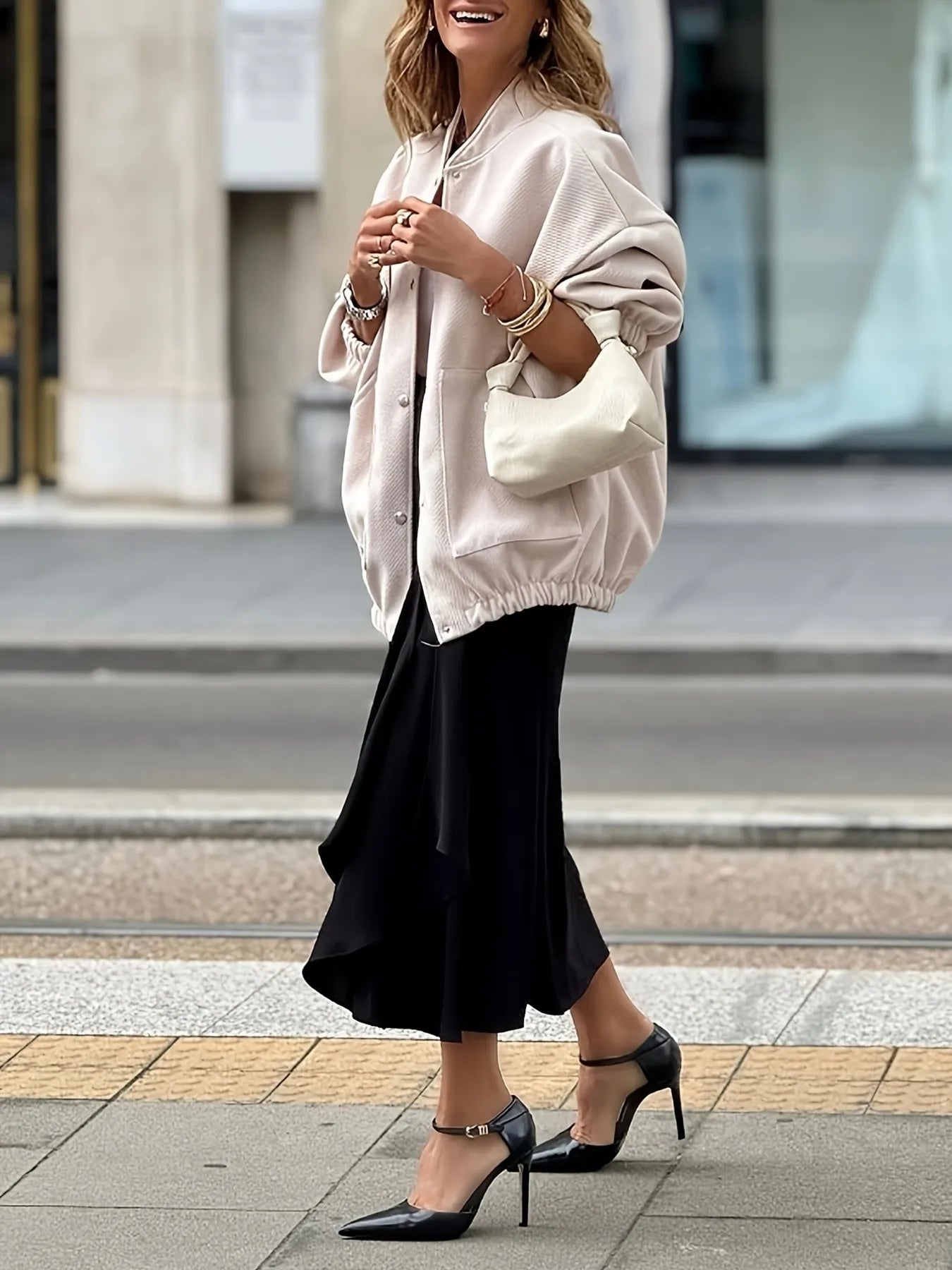 Classic Button  Jacket for Women