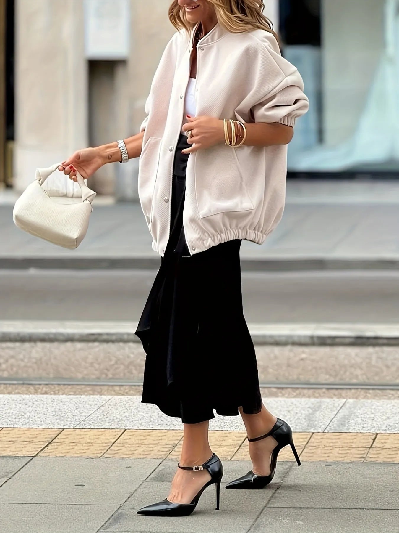 Classic Button  Jacket for Women